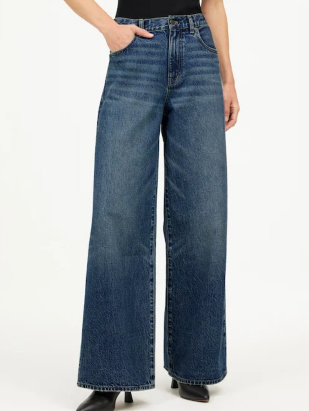 Madewell Tall Super Wide Leg Jeans Concho Wash - Picture 2 of 12